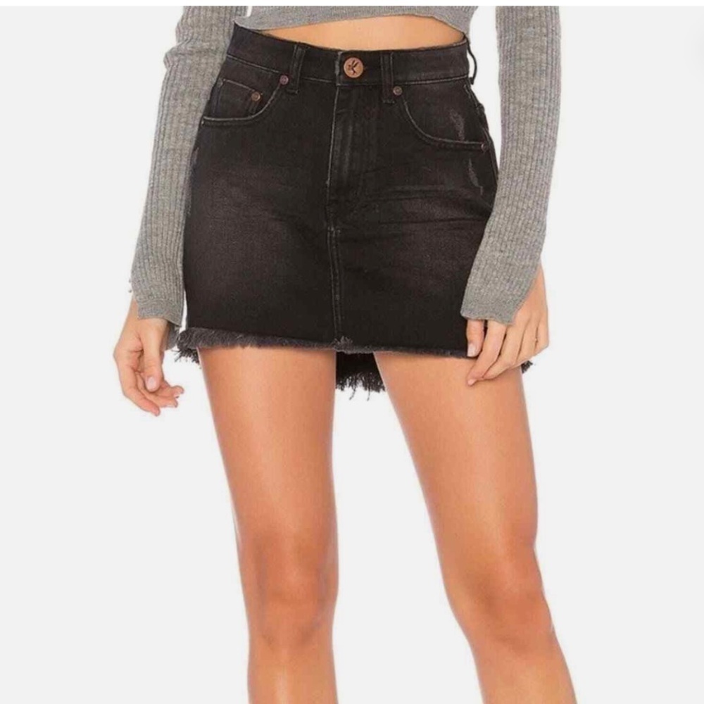 NWT ONE X ONE TEASPOON High Waist Denim Mini Skirt